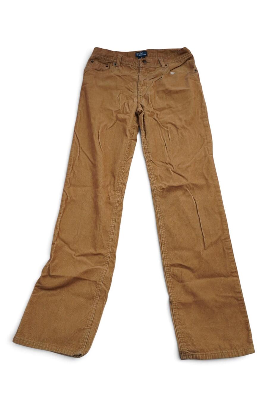 Polo By Ralph Lauren Pants Boys 18 Brown Corduroy Khakis 5 Pocket Casual